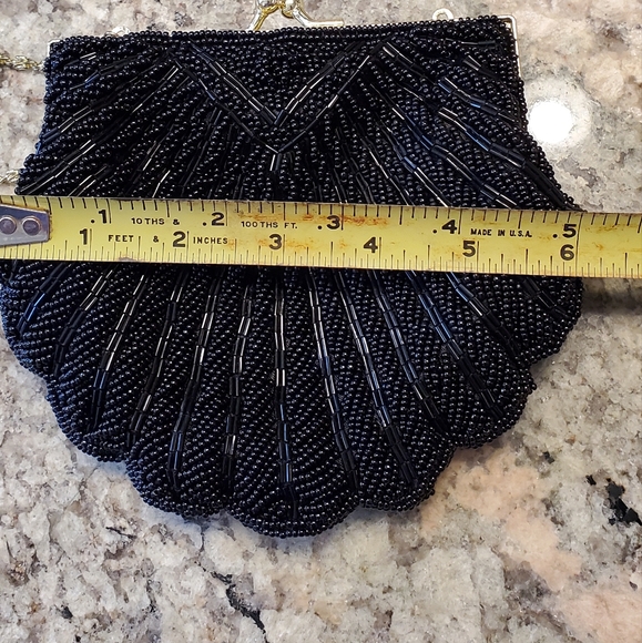 NWT Black Beaded Purse - Picture 3 of 6